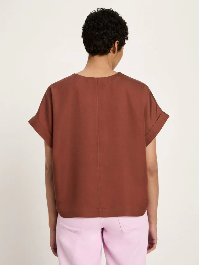 Lanius - Blouse Shirt van TENCEL - Mocha