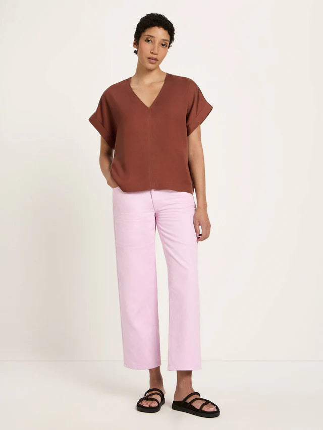Lanius - Blouse Shirt van TENCEL - Mocha
