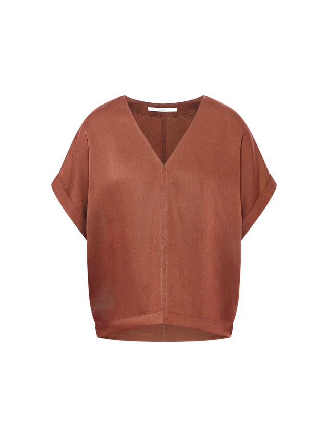 Lanius - Blouse Shirt van TENCEL - Mocha