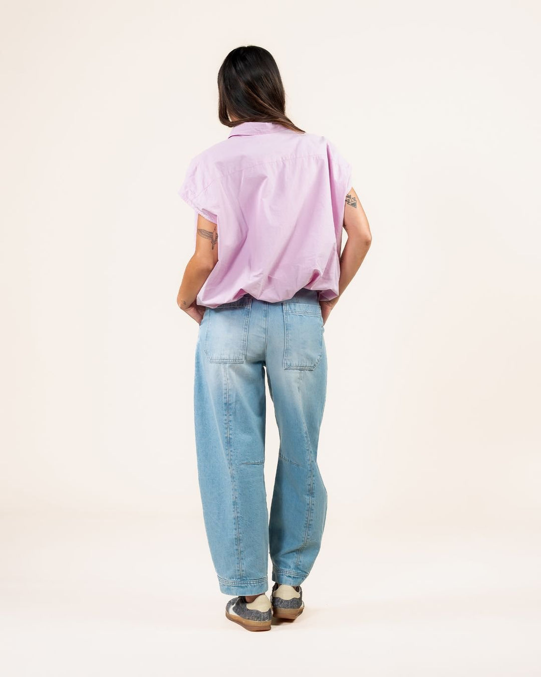 Kuyichi - Dilek Mouwloze Blouse - Light Pink