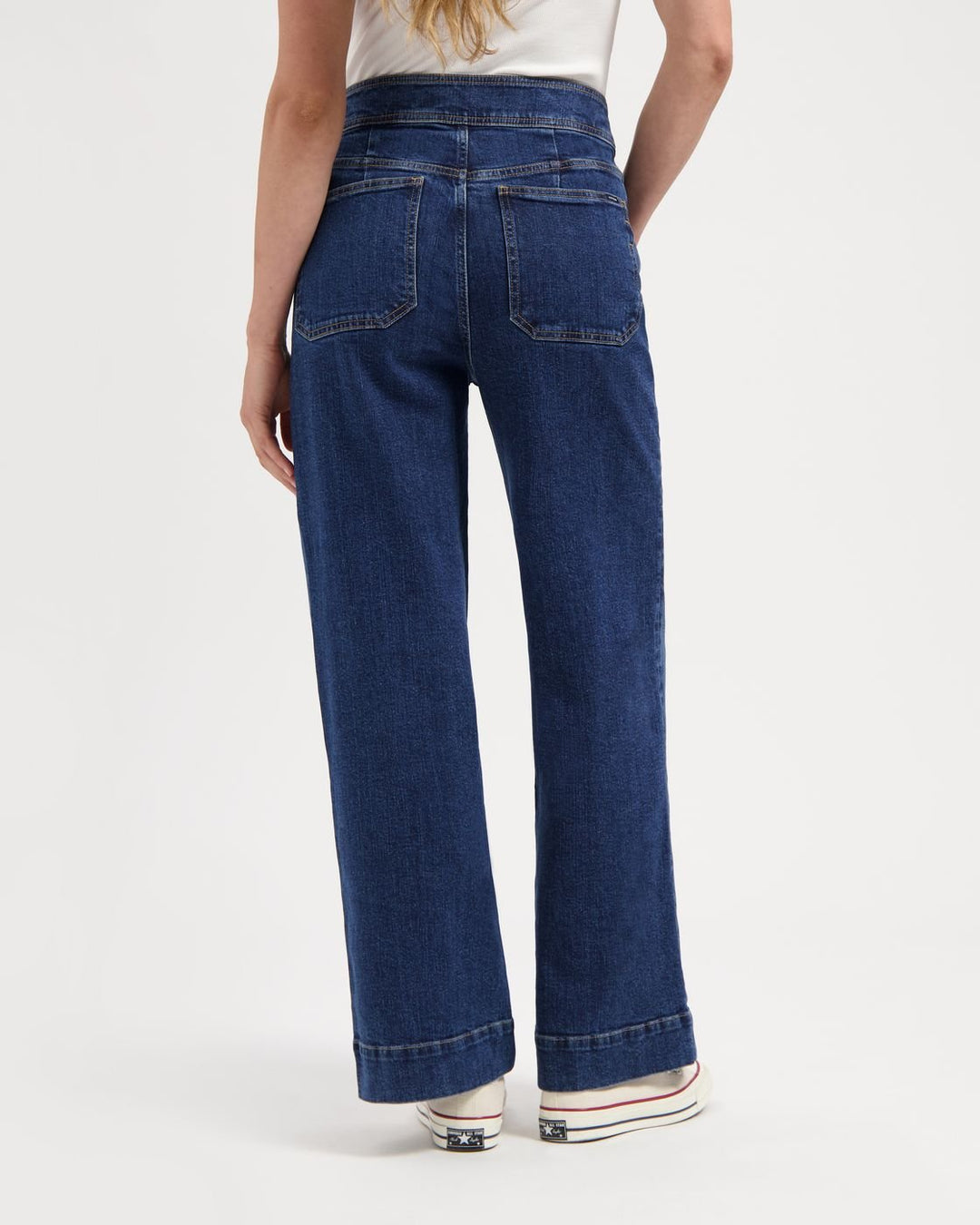 Kuyichi - Farrah Worker High Waist Wide Leg - Faded Blue