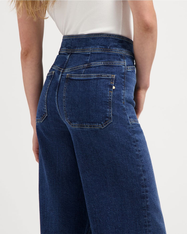 Kuyichi - Farrah Worker High Waist Wide Leg - Faded Blue