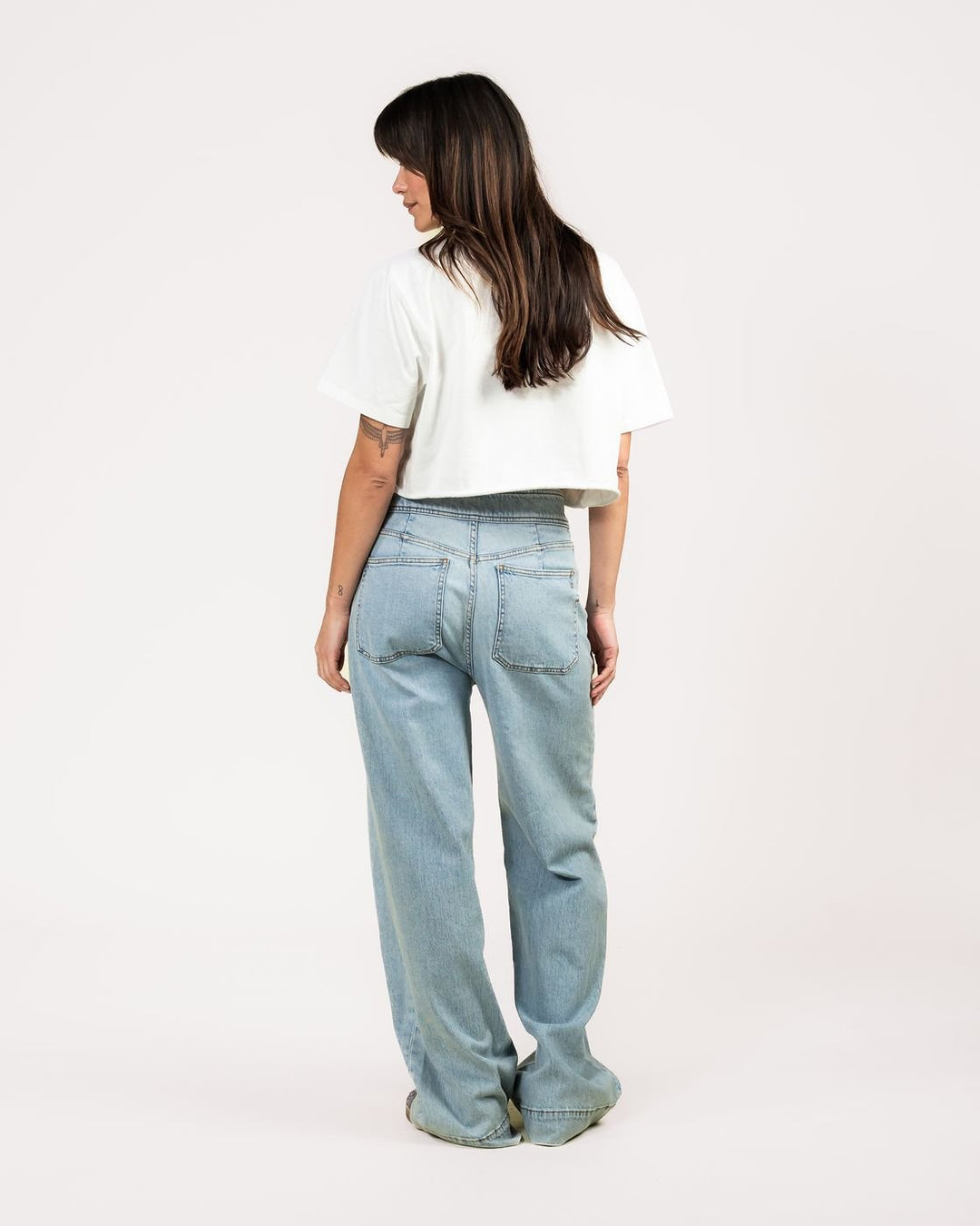 Kuyichi - Farrah Worker High Waist Wide Leg - Steel Blue