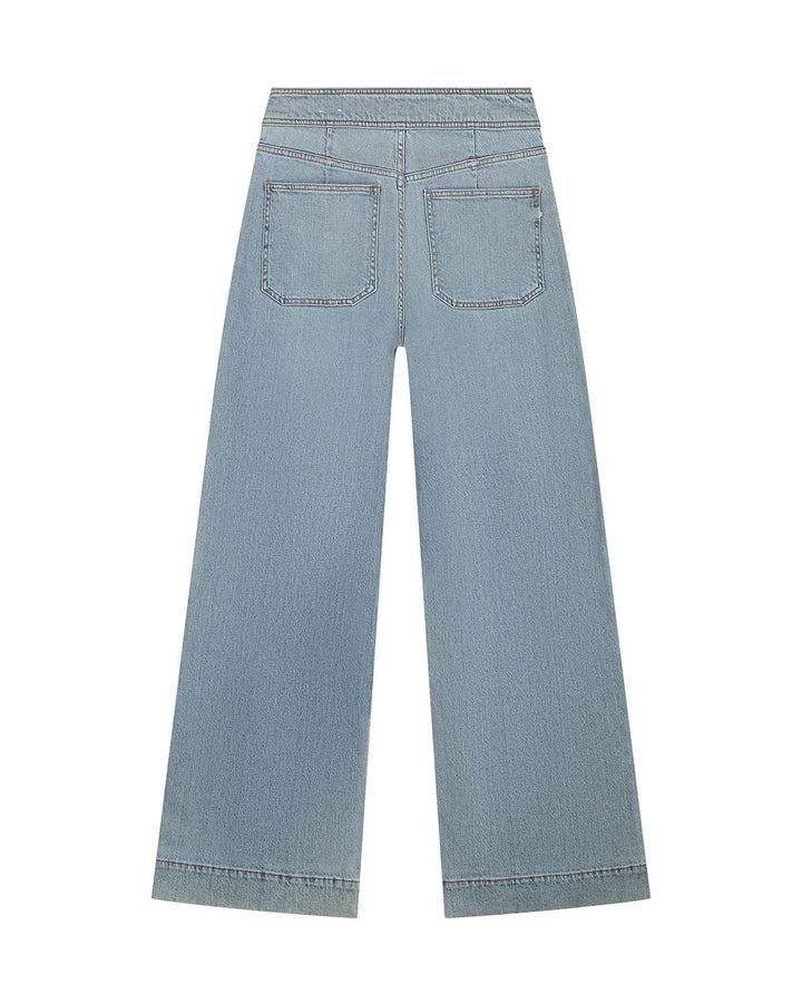 Kuyichi - Farrah Worker High Waist Wide Leg - Steel Blue