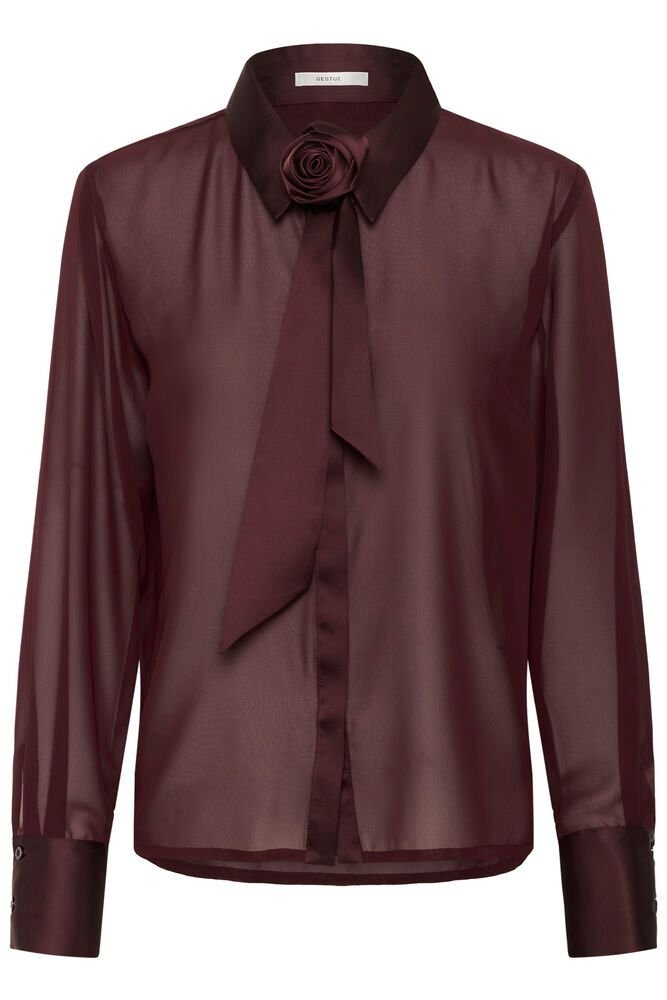 Gestuz - GZlynne blouse met afneembare roos/sjaal - Aronia