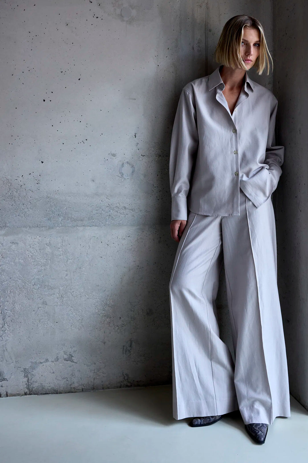 Femmes du Sud - Blouse Jeri - Light Grey