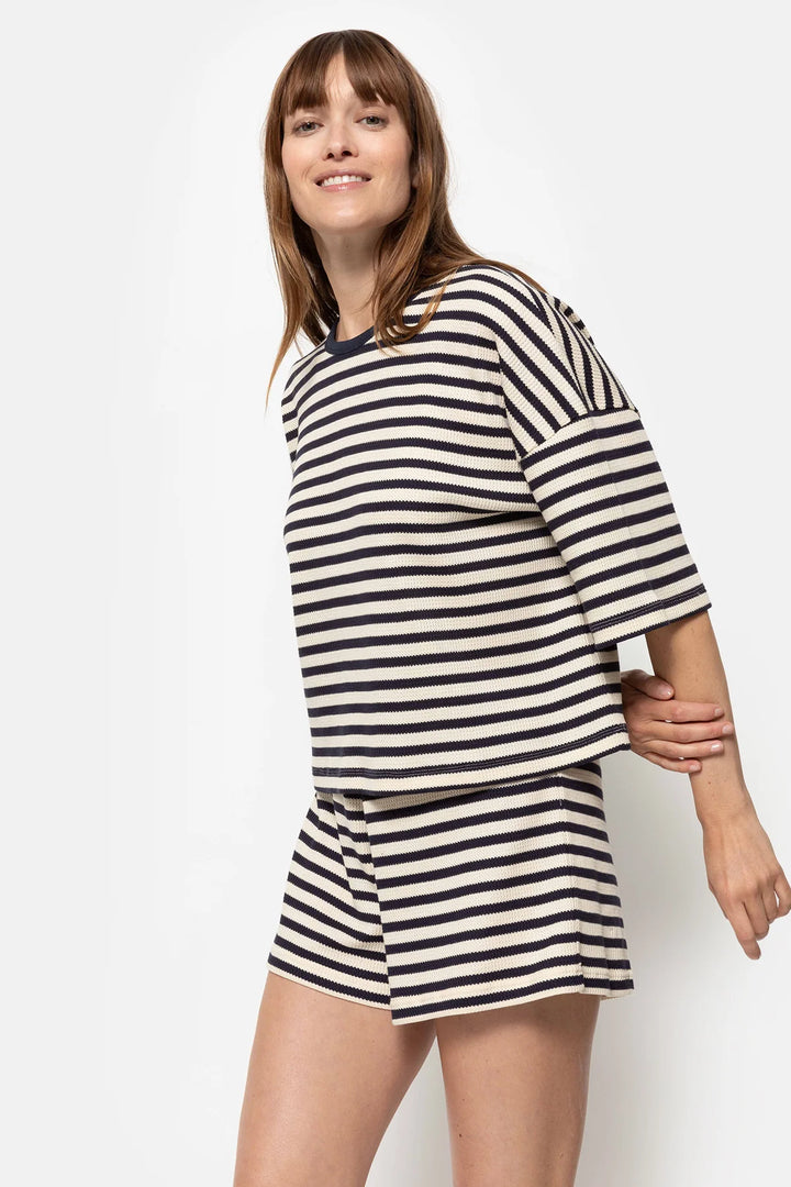 Âme Antwerp - Klaxon T-Shirt - Blue/Ecru