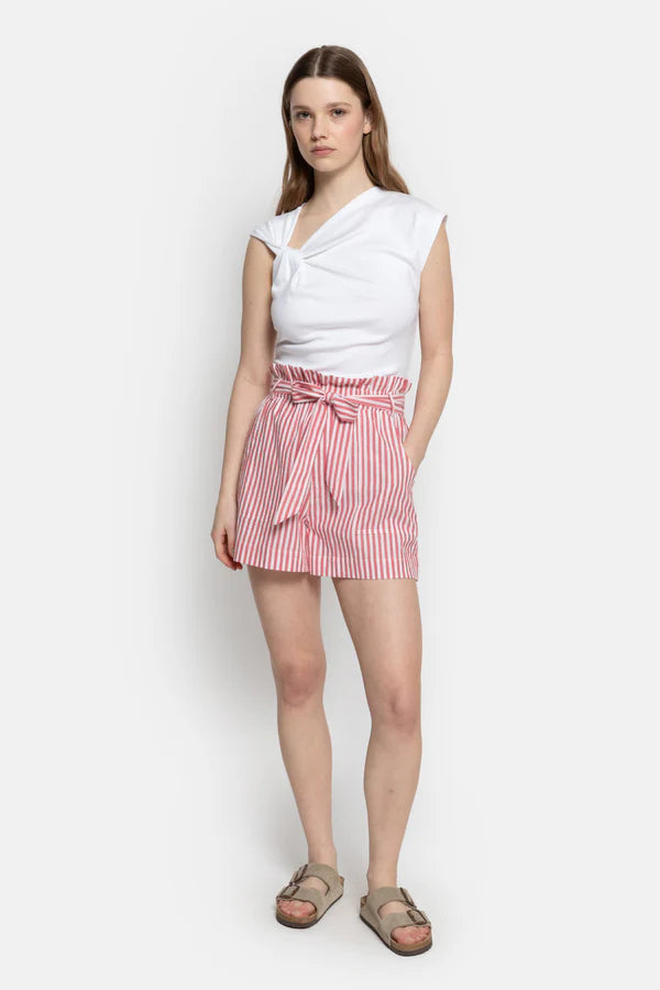 Âme Antwerp - Lilla Linnen Korte Broek - Red/White