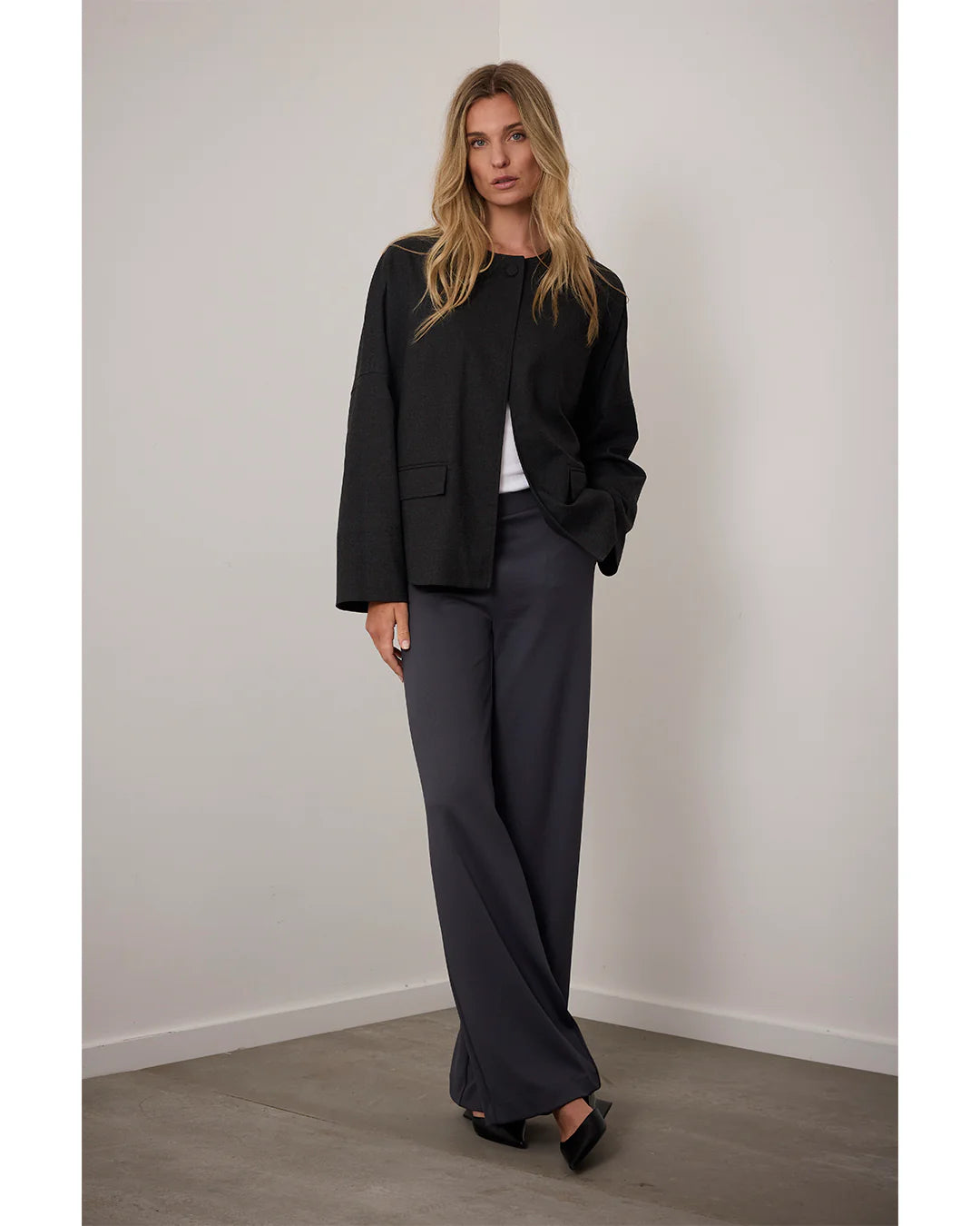 Corel Amsterdam - Lily Wide Pants - Antraciet