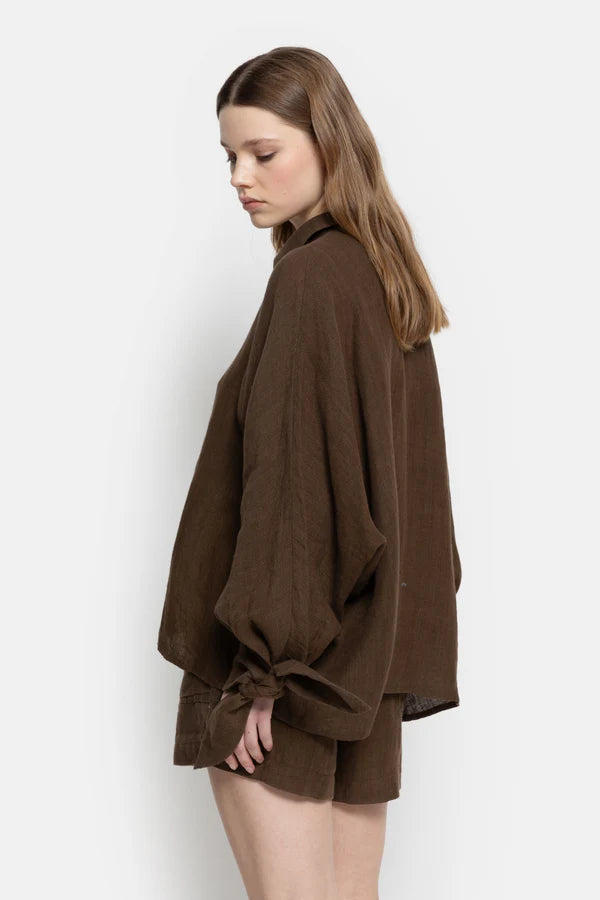 Âme Antwerp - Nugget Linnen Blouse - Brown