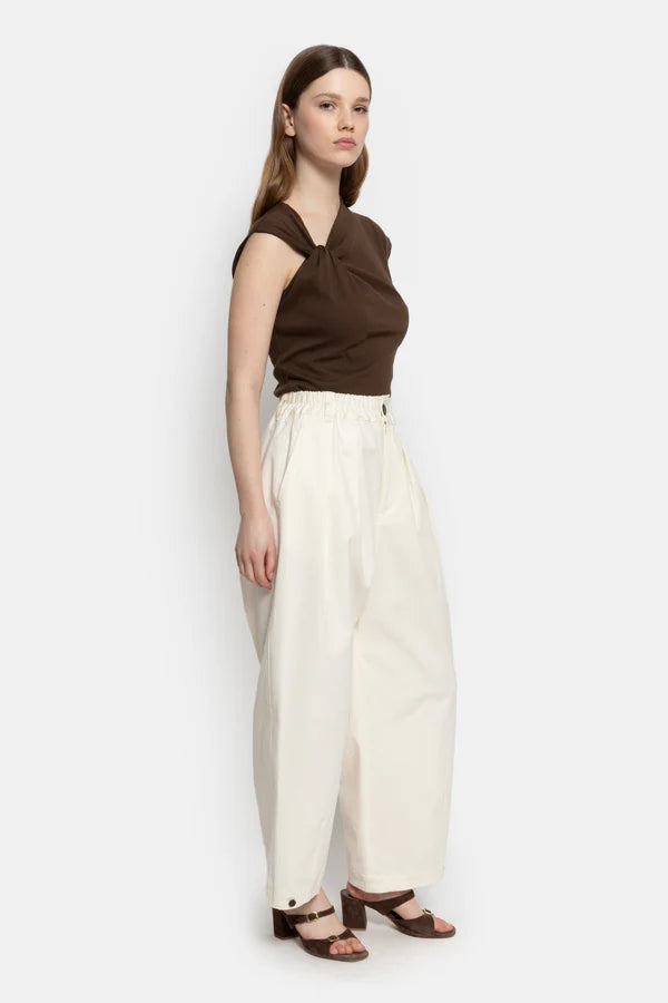 Âme Antwerp - Nurcia T-Shirt met Knoop - Brown