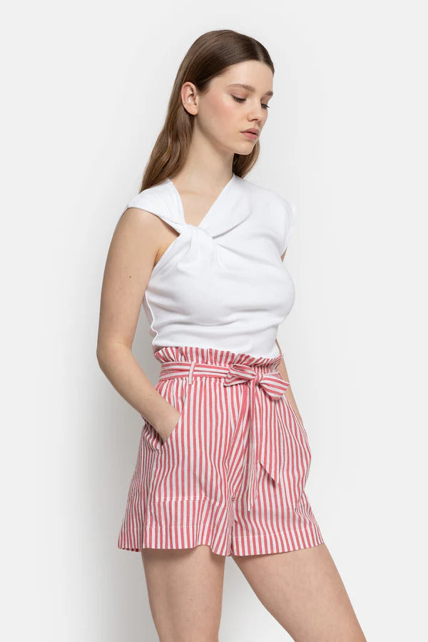 Âme Antwerp - Nurcia T-Shirt met Knoop - White