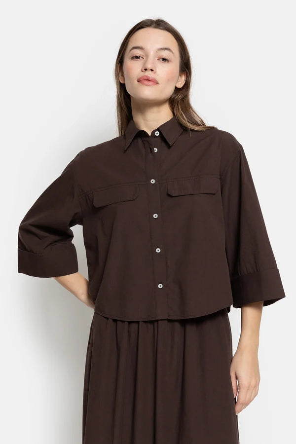 Âme Antwerp - Odile Cropped Blouse - Bruin