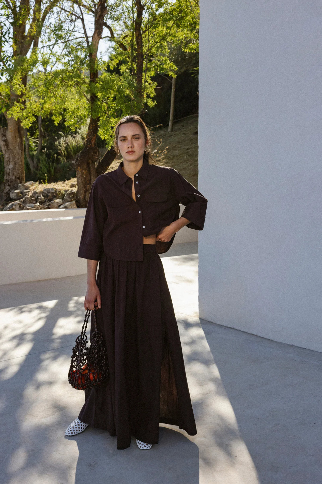 Âme Antwerp - Odile Cropped Blouse - Bruin