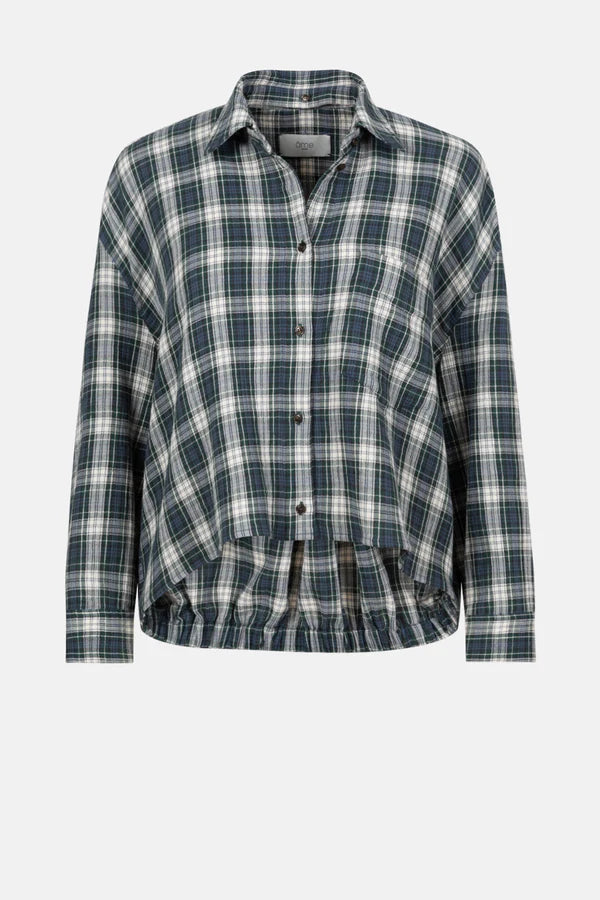 Âme Antwerp - Oops Blouse - Blauw/Groen geblokt