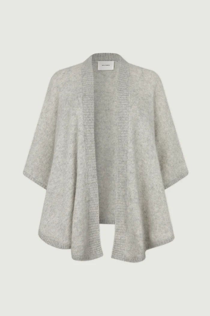Six Ámes - Cardigan Sanne - Grey Melange