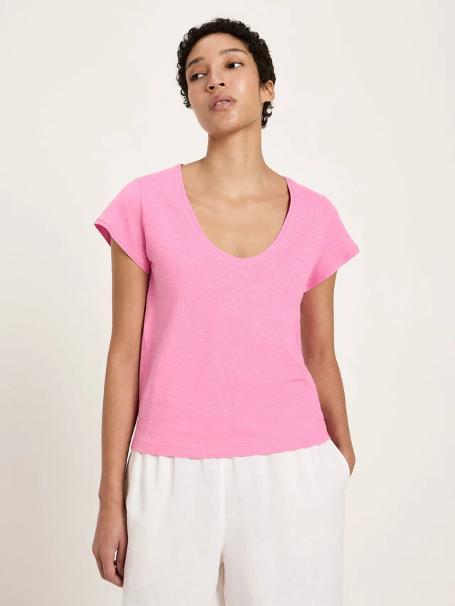Lanius - T-Shirt van Hennep en Katoen - Bright Orchid