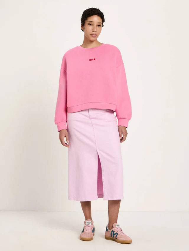 Lanius - Statement Sweatshirt - Bright Orchid
