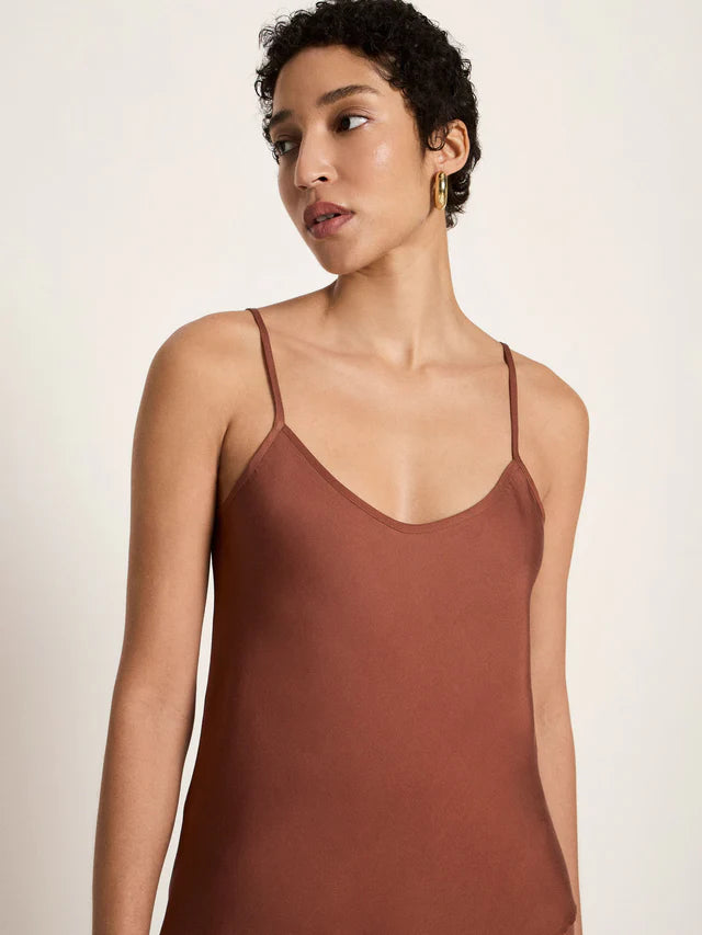 Lanius - Tank Top van TENCEL - Dark Mocha