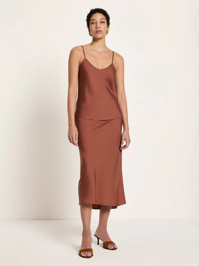Lanius - Tank Top van TENCEL - Dark Mocha
