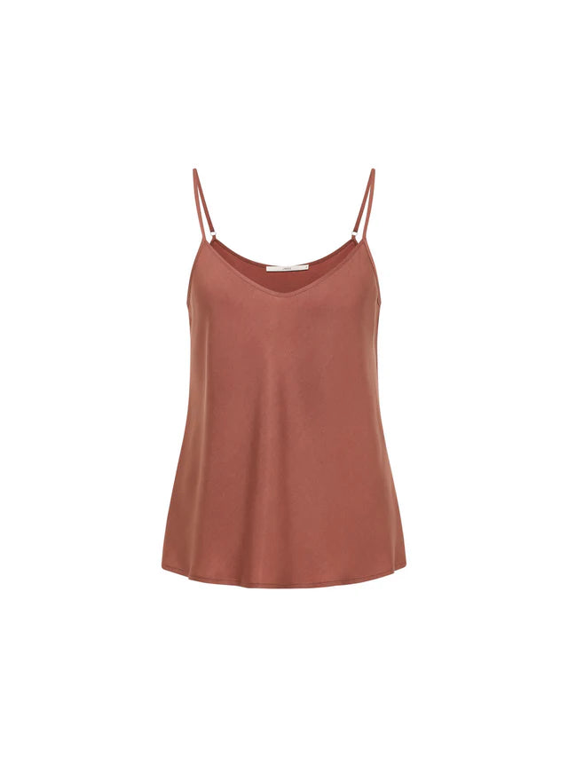 Lanius - Tank Top van TENCEL - Dark Mocha