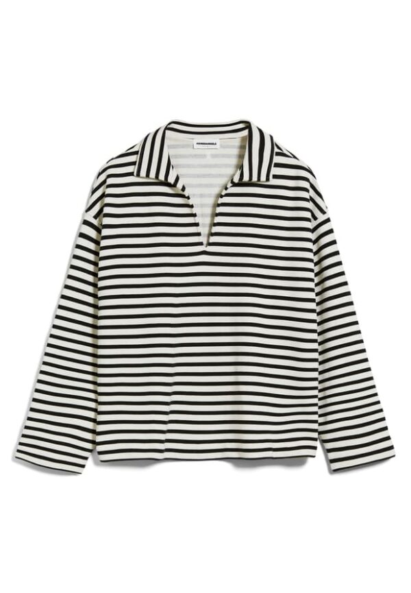 Armed Angels Sweater Nairaa stripe undyed black
