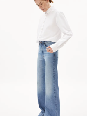 Jeans Murliaa Wide Leg High Waist - Misty Blue