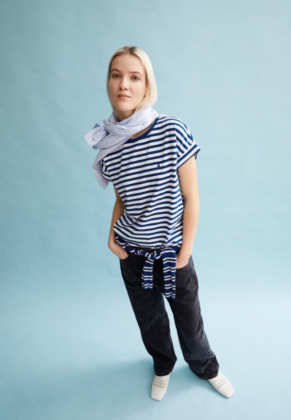 Armed Angels - Idaara Stripes - White Lapis Blue - Afbeelding 6