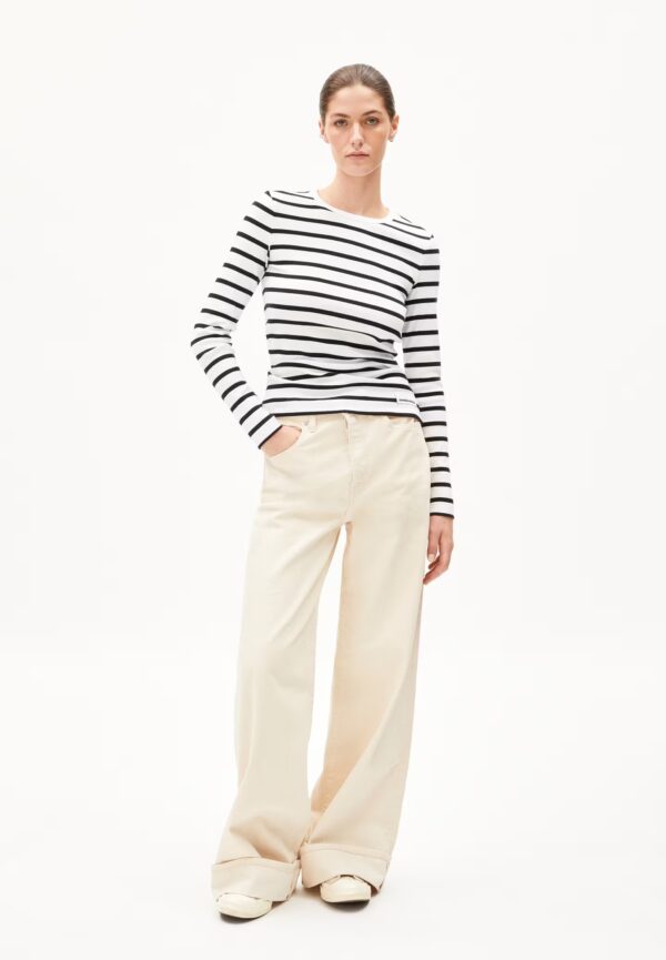 Armed Angels - Top Maya Stripes - White Black
