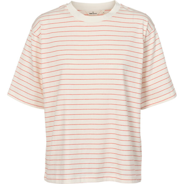 Basic Apparel - Raja Stripe Tee - Grenade Whisper White