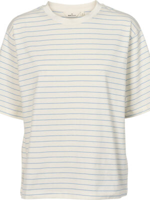 Basic Apparel - Raja Stripe Tee - Quiet Harbor Whisper White