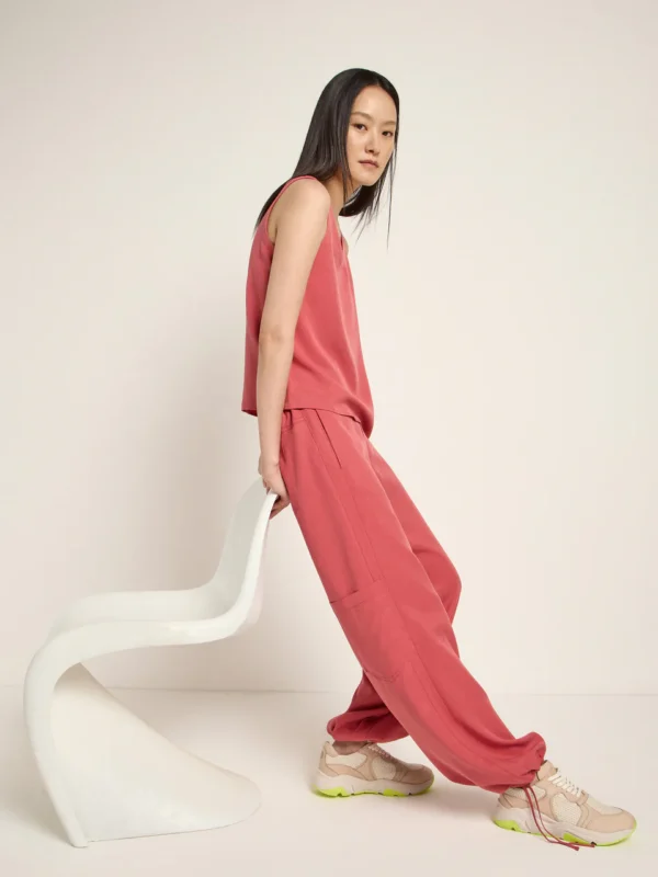 Lanius - Cargobroek van TENCEL - Lipstick