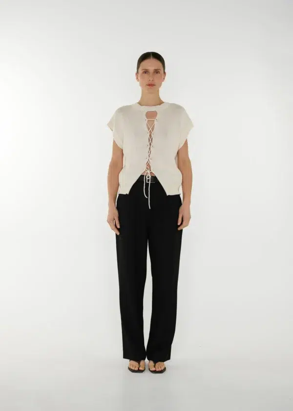 Club l'Avenir - Knitted reversible top - ecru