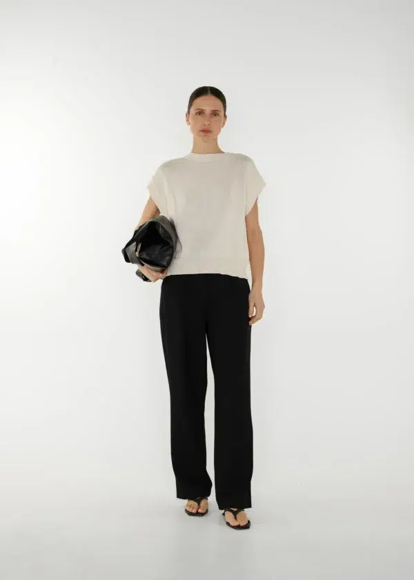 Club l'Avenir - Knitted reversible top - ecru