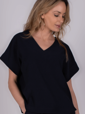 The Clothed - Reims Top - Navy