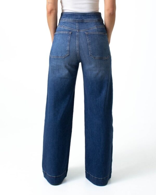Kuyichi - Farrah Worker High Waist Wide Leg - Ocala Blue