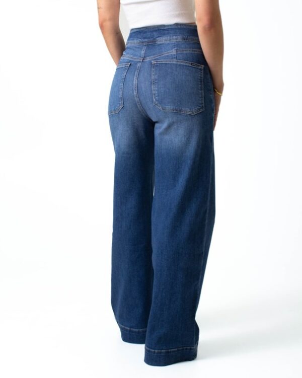 Kuyichi - Farrah Worker High Waist Wide Leg - Ocala Blue