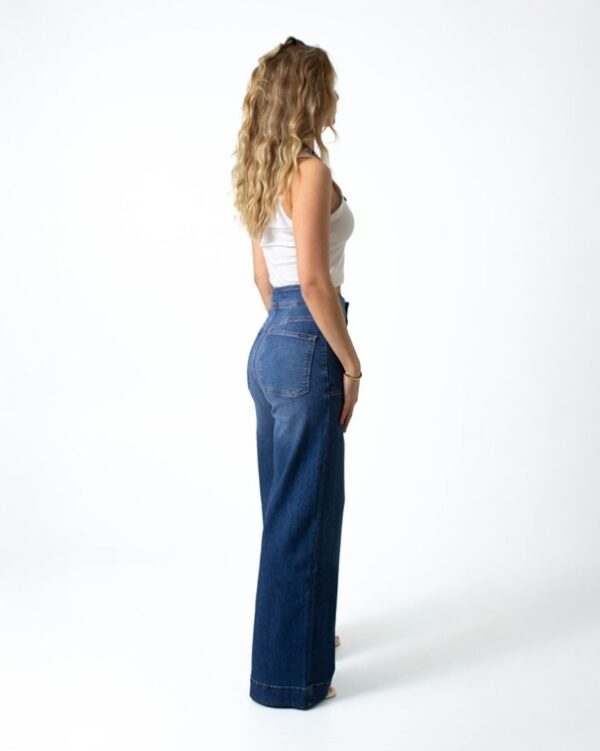 Kuyichi - Farrah Worker High Waist Wide Leg - Ocala Blue