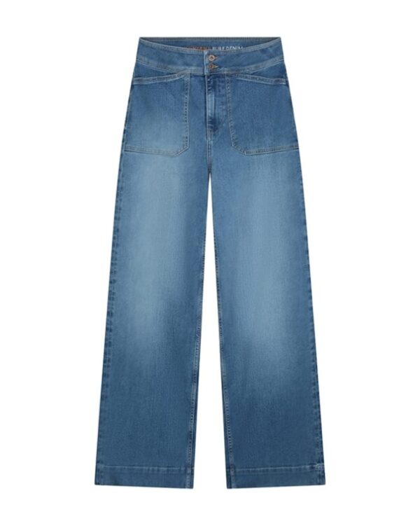 Kuyichi - Farrah Worker High Waist Wide Leg - Ocala Blue