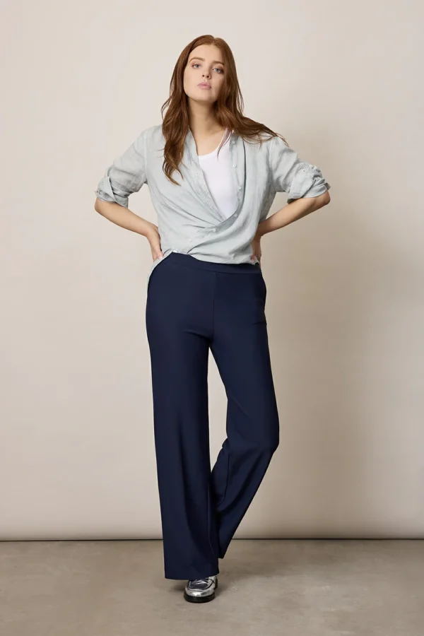 Corel Amsterdam - Lilly Wide Pants - Marineblauw