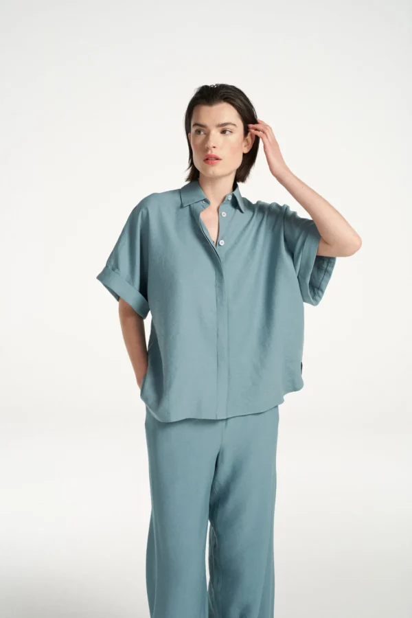 Femmes du Sud - Blouse Gitte - Green Blue