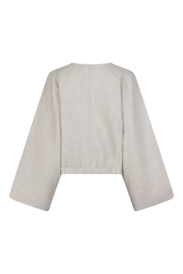 Ruby Tuesday - Piers Kimono Short wrap top - Light Beige melange