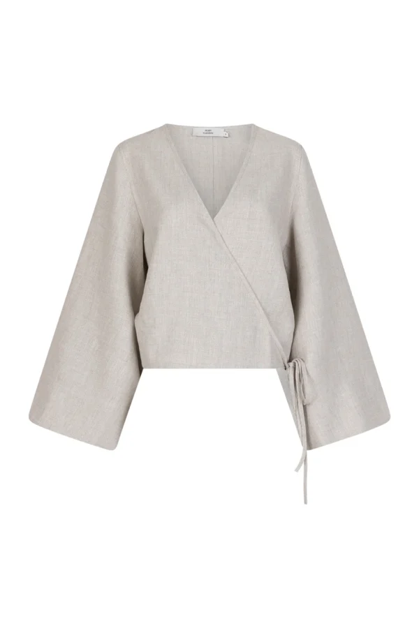 Ruby Tuesday - Piers Kimono Short wrap top - Light Beige melange