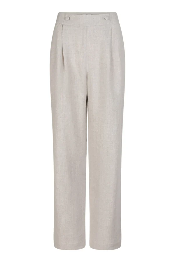 Ruby Tuesday - Pierette straight pants - Light beige melange