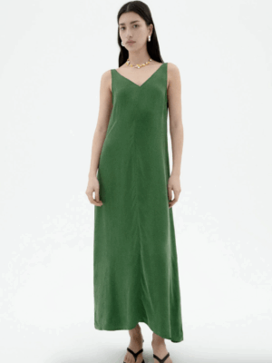 Thinking Mu - Jurk Sade - Green Dill