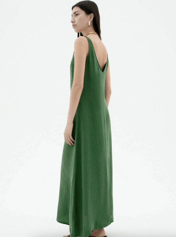 Thinking Mu - Jurk Sade - Green Dill