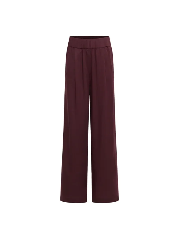 Lanius - Wijde broek van TENCEL - Bordeaux