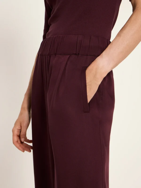 Lanius - Wijde broek van TENCEL - Bordeaux