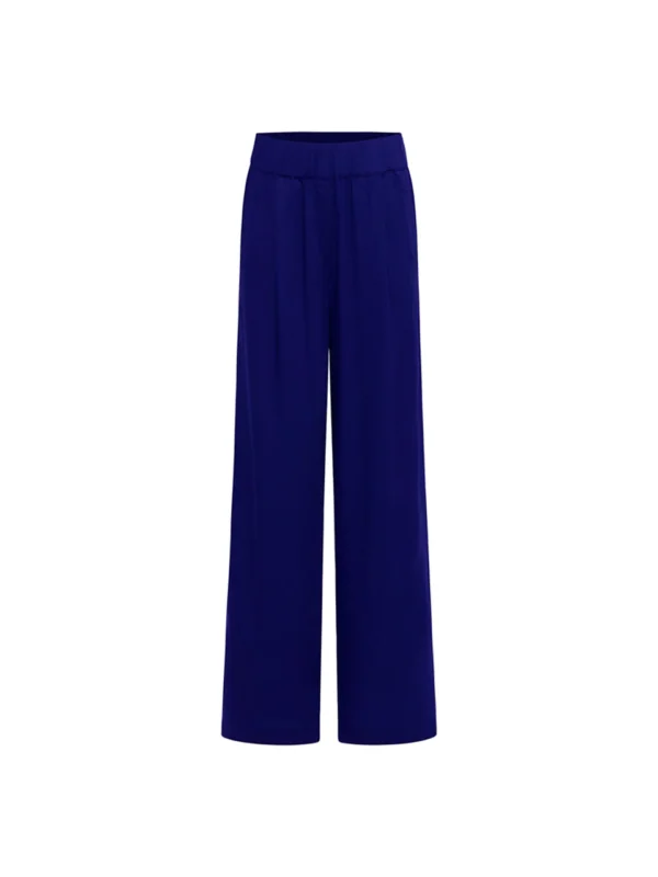 Lanius - Wijde broek van TENCEL - Purple Blue