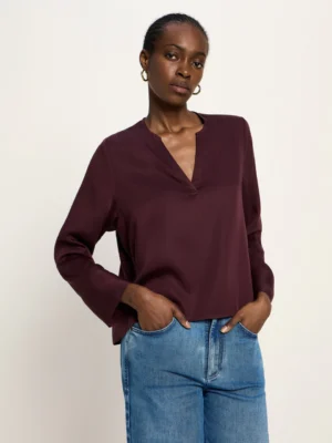 Lanius - Blouse van TENCEL - Bordeaux